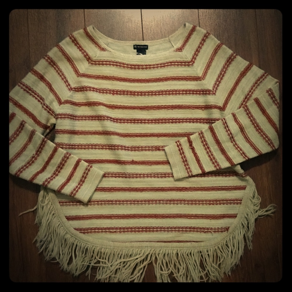 Orange and tan sweater
